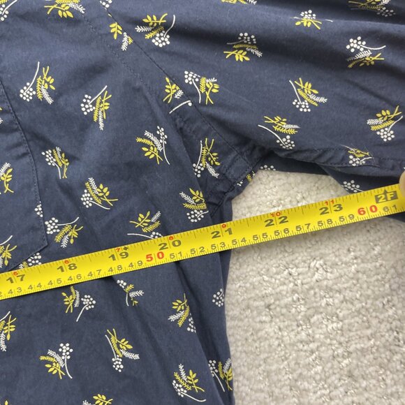 Ben Sherman The Casino Shirt Button Up Blue Floral AOP Long Sleeve Mens XL - Picture 8 of 15